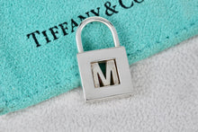 Load image into Gallery viewer, Tiffany & Co. Silver Letter "M" Padlock Pendant *Soldered Closed*