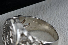 Load image into Gallery viewer, Sterling Silver State of Texas Heavy Duty Wide Band Ring Size 11.5