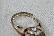 Load image into Gallery viewer, Vintage Silverplate Reversible CZ Ruby Diamonds Costume Ring Size 5