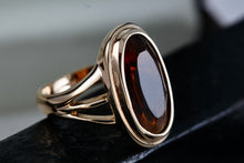 Load image into Gallery viewer, Avon Oval Citrine Cocktail Ring Size 6