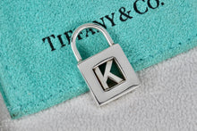 Load image into Gallery viewer, Tiffany & Co. Silver Letter "K" Padlock Pendant *Soldered Closed*