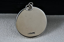 Load image into Gallery viewer, Sterling Silver Scorpion Scorpio Zodiac Acrylic Round Circle Charm Pendant