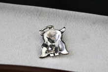 Load image into Gallery viewer, Sterling Silver Ruby Eyes Rhinestone Owl Charm Pendant Vintage