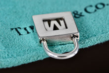 Load image into Gallery viewer, Tiffany & Co. Silver Letter "M" Padlock Pendant *Soldered Closed*