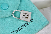 Load image into Gallery viewer, Tiffany & Co. Silver Letter "M" Padlock Pendant *Soldered Closed*