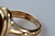 Load image into Gallery viewer, Avon Oval Citrine Cocktail Ring Size 6