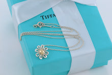 Load image into Gallery viewer, Tiffany & Co. Paloma Picasso 18K Gold & Silver Daisy Flower Pendant Necklace