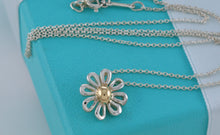 Load image into Gallery viewer, Tiffany & Co. Paloma Picasso 18K Gold & Silver Daisy Flower Pendant Necklace