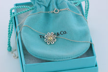 Load image into Gallery viewer, Tiffany & Co. Paloma Picasso 18K Gold & Silver Daisy Flower Pendant Necklace