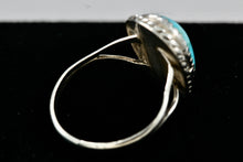 Load image into Gallery viewer, Native American Silver Small Turquoise Nugget Handmade Ring Size 6