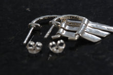 Load image into Gallery viewer, Sterling Silver Triple Ascending Wavy Bar Small Hoop Earrings Thailand