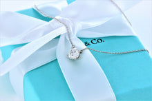 Load image into Gallery viewer, Tiffany & Co. Platinum 1.23 Carat Diamond Solitaire Pendant Necklace
