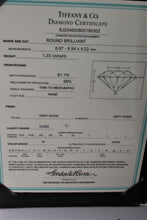 Load image into Gallery viewer, Tiffany & Co. Platinum 1.23 Carat Diamond Solitaire Pendant Necklace