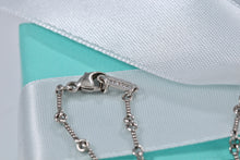 Load image into Gallery viewer, Tiffany & Co. Platinum Diamond Heart Drop Pendant Twist Wire Chain Necklace