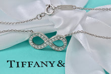 Load image into Gallery viewer, Tiffany & Co. Infinity Platinum Diamond Pendant Necklace