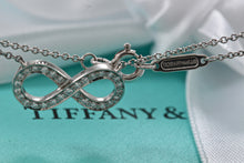 Load image into Gallery viewer, Tiffany & Co. Infinity Platinum Diamond Pendant Necklace