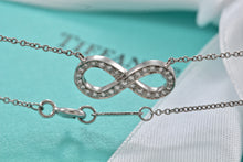 Load image into Gallery viewer, Tiffany & Co. Infinity Platinum Diamond Pendant Necklace