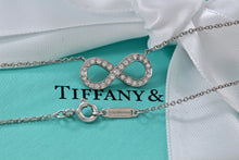 Load image into Gallery viewer, Tiffany & Co. Infinity Platinum Diamond Pendant Necklace