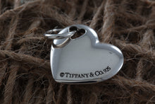 Load image into Gallery viewer, Tiffany & Co. Silver Double Stencil Heart Puffy Heart Pendant