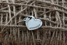 Load image into Gallery viewer, Tiffany & Co. Silver Double Stencil Heart Puffy Heart Pendant