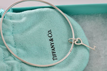 Load image into Gallery viewer, Tiffany & Co. Silver Small Heart Key Dangle Bangle Bracelet *Custom*
