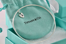 Load image into Gallery viewer, Tiffany & Co. Silver Small Keyhole Heart Dangle Bangle Bracelet *Custom*