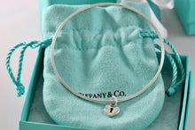Load image into Gallery viewer, Tiffany & Co. Silver Small Keyhole Heart Dangle Bangle Bracelet *Custom*