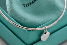 Load image into Gallery viewer, Tiffany & Co. Silver Small Heart Dangle Bangle Bracelet *Custom*