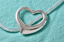 Load image into Gallery viewer, Tiffany & Co. Elsa Peretti Silver Extra Large Open Heart Pendant 35mm *Scratched*