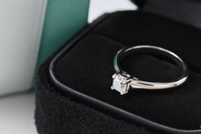 Load image into Gallery viewer, Tiffany & Co. Platinum Lucida .32 Carat Diamond Engagement Ring Size 5