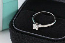 Load image into Gallery viewer, Tiffany & Co. Platinum Lucida .32 Carat Diamond Engagement Ring Size 5