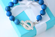 Load image into Gallery viewer, Tiffany & Co. Silver Blue Lapis Toggle Bracelet Custom
