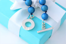 Load image into Gallery viewer, Tiffany & Co. Silver Blue Lapis Toggle Bracelet Custom