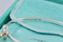 Load image into Gallery viewer, Tiffany & Co. 18Kt. Gold & Silver Hook & Eye Bangle Small Bracelet Vintage Version 1