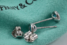 Load image into Gallery viewer, Tiffany & Co. Elsa Peretti Color by the Yard Aquamarine Sterling Silver Stud Earrings