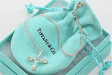 Load image into Gallery viewer, Tiffany & Co. Elsa Peretti Silver Small Infinity Cross 16" Chain Necklace