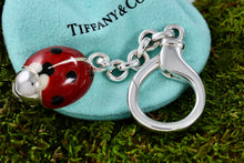 Load image into Gallery viewer, Tiffany & Co. Nature Silver Red Enamel Ladybug Keychain Key Ring/ Purse Clip