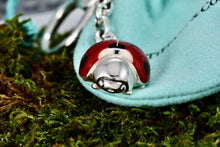 Load image into Gallery viewer, Tiffany & Co. Nature Silver Red Enamel Ladybug Keychain Key Ring/ Purse Clip