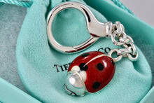 Load image into Gallery viewer, Tiffany & Co. Nature Silver Red Enamel Ladybug Keychain Key Ring/ Purse Clip