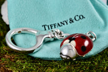 Load image into Gallery viewer, Tiffany & Co. Nature Silver Red Enamel Ladybug Keychain Key Ring/ Purse Clip