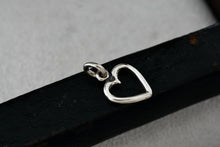 Load image into Gallery viewer, Sterling Silver Small Open Heart Charm Pendant