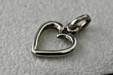 Load image into Gallery viewer, Sterling Silver Small Open Heart Charm Pendant