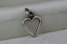 Load image into Gallery viewer, Sterling Silver Small Open Heart Charm Pendant
