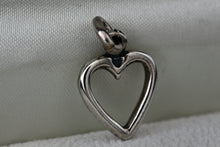 Load image into Gallery viewer, Sterling Silver Small Open Heart Charm Pendant