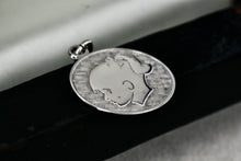 Load image into Gallery viewer, Lamode Sterling Silver "Little Girl" Round Circle Charm Pendant