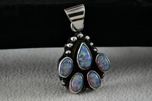 Load image into Gallery viewer, Sterling Silver Opal Dog Paw Charm Pendant