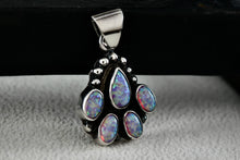 Load image into Gallery viewer, Sterling Silver Opal Dog Paw Charm Pendant