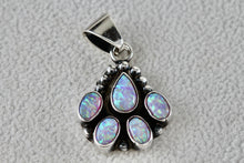 Load image into Gallery viewer, Sterling Silver Opal Dog Paw Charm Pendant