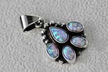 Load image into Gallery viewer, Sterling Silver Opal Dog Paw Charm Pendant