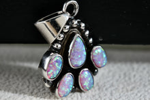 Load image into Gallery viewer, Sterling Silver Opal Dog Paw Charm Pendant